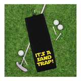 It's a Trap Tri-fold Golf Towel with Clip 100% Microfiber Waffle Weave Gift Idea for Men Women