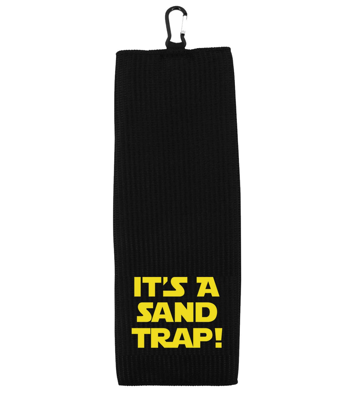 It's a Trap Tri-fold Golf Towel with Clip 100% Microfiber Waffle Weave Gift Idea for Men Women