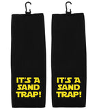 It's a Trap Tri-fold Golf Towel with Clip 100% Microfiber Waffle Weave Gift Idea for Men Women
