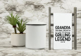 Grandpa the Man the Myth the Grilling Legend Hand Towel BBQ Grill Cook Birthday Father's Day Christmas Gift for Men Dad Grandfather Him