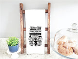 Advice from a Cow Funny Flour Sack Kitchen Towel with Saying Farmhouse Rustic Farm Themed Birthday Housewarming New Home Christmas Gift Idea