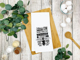 Advice from a Cow Funny Flour Sack Kitchen Towel with Saying Farmhouse Rustic Farm Themed Birthday Housewarming New Home Christmas Gift Idea