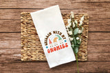 Chillin with My Gnomies Flour Sack Towel with Hanging Loop Funny Christmas Gnome Dish Hand Kitchen Bathroom Decor Holiday Decorations Gift