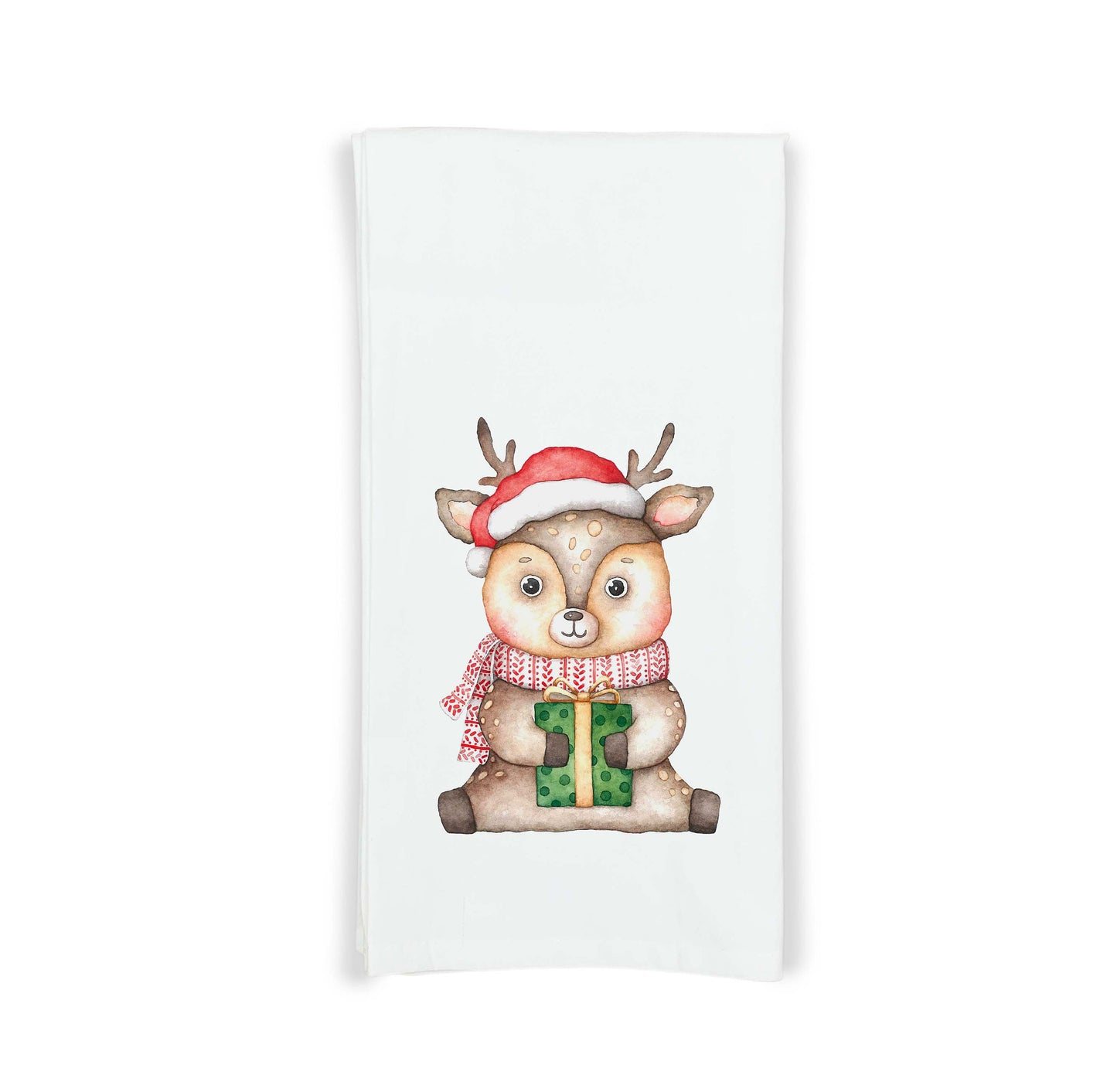 Reindeer Christmas Tea Towel Flour Sack Kitchen Towel Cute Deer Lover Home Decor Decoration for Men Women