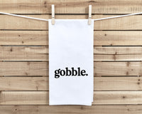 Gobble Funny Thanksgiving Flour Sack Kitchen Towel with Saying Farmhouse Birthday Housewarming New Home Hostess Present Christmas Gift