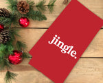 Jingle Red Christmas Flour Sack Towels with Hanging Loop Dish Hand Towel Kitchen Decor Cute Holiday for Women Mom Grandma Daughter Wife