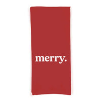 Merry Red Christmas Flour Sack Towels with Hanging Loop Dish Hand Tea Towel Kitchen Decor Cute Holiday for Women Mom Grandma Daughter Wife
