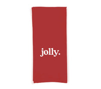 Jolly Red Christmas Flour Sack Towels with Hanging Loop Dish Hand Tea Towel Kitchen Decor Cute Holiday for Women Mom Grandma Daughter Wife
