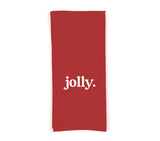 Jolly Red Christmas Flour Sack Towels with Hanging Loop Dish Hand Tea Towel Kitchen Decor Cute Holiday for Women Mom Grandma Daughter Wife