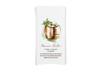 Moscow Mule Flour Sack Kitchen Towel Funny Bar Dish Cloth Cockail Party Hostess Housewarming Birthday Christmas Gift Idea