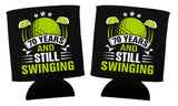 70 Years and Still Swinging Can Cooler - Funny Golf 70th Birthday Insulated 12 oz Beverage Beer Soda Cozy for Drinks Gift Idea for Men Women
