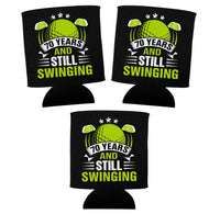 70 Years and Still Swinging Can Cooler - Funny Golf 70th Birthday Insulated 12 oz Beverage Beer Soda Cozy for Drinks Gift Idea for Men Women
