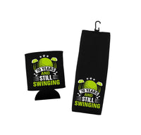 70 Years and Still Swinging Can Cooler - Funny Golf 70th Birthday Insulated 12 oz Beverage Beer Soda Cozy for Drinks Gift Idea for Men Women