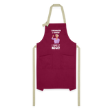 I Decorated I Cooked I Made It Nice Artisan Apron - burgundy/khaki