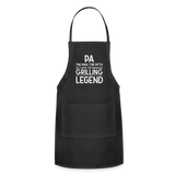 Pa the Man the Myth the Grilling Legend Adjustable Apron - black