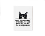 Tuxedo Cat Every Snack You Make Flour Sack Kitchen Towel