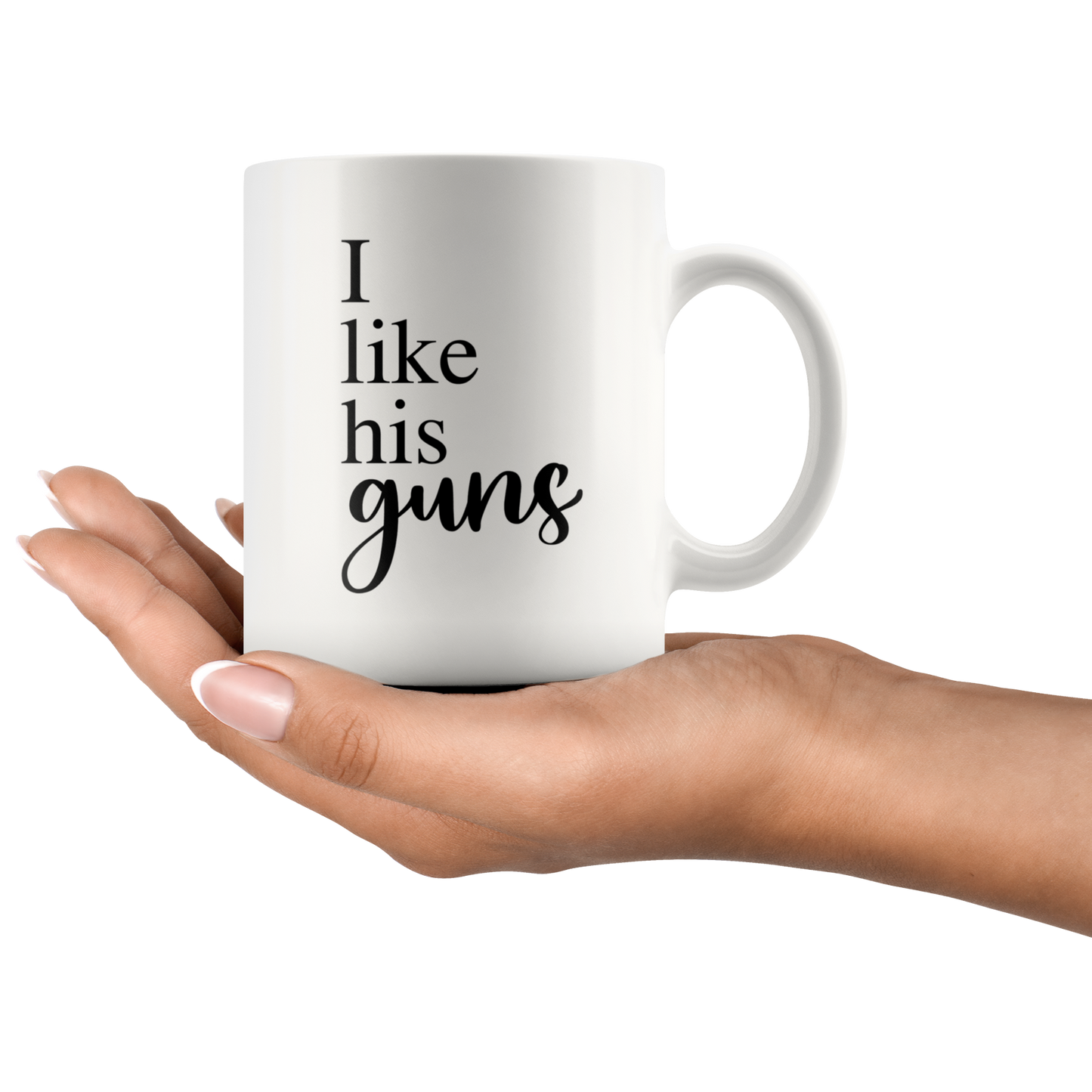 I Like Her Buns I Like His Guns Matching Mug Set | Hers and Hers Gift | Funny Couple Mugs for Husband Wife Girlfriend Boyfriend