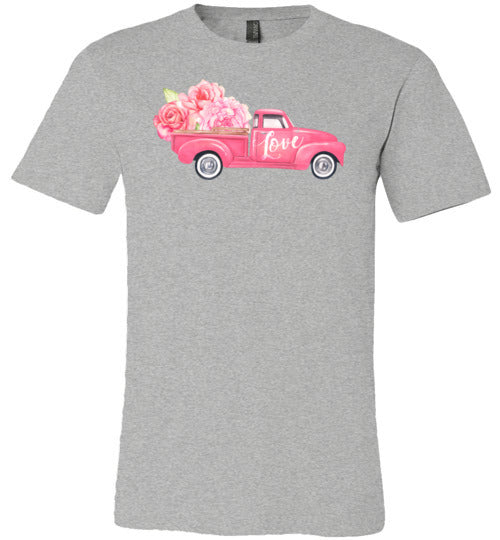 Pink Love Truck Valentines Day Shirt