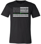 American Flag Irish Shamrock Heartbeat Shirt for Women