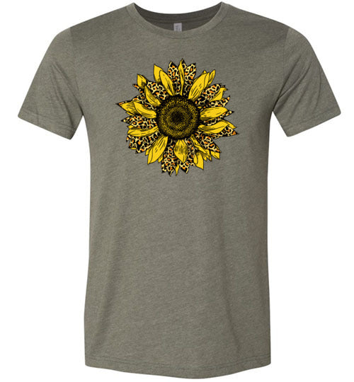 Leopard Print Sunflower Shirt for Women