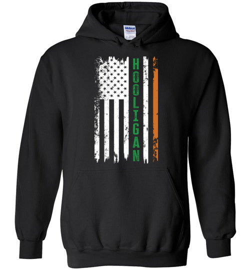Hooligan Irish American Flag Hoodie for Men