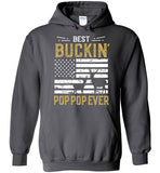 Best Buckin Pop Pop Ever - Funny Deer Hunting Hoodie for Men