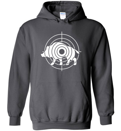 Boar Hunting Target Hoodie for Men Gift for Wild Pig Hunter