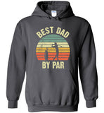 Best Dad By Par Vintage Sunset Golf Hoodie