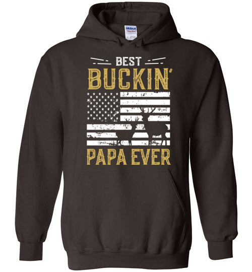 Best Buckin Papa Ever Shirt - Funny Deer Hunting Hoodie for Men