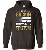 Best Buckin Papa Ever Shirt - Funny Deer Hunting Hoodie for Men