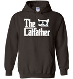The Catfather Funny Cat Dad Hoodie Sweatshirt for Men Cat Lovers