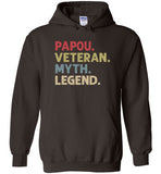 Papou Veteran Myth Legend Hoodie for Men Greek Grandpa Gift