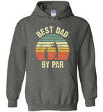 Best Dad By Par Vintage Sunset Golf Hoodie