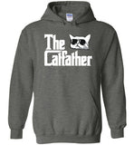 The Catfather Funny Cat Dad Hoodie Sweatshirt for Men Cat Lovers