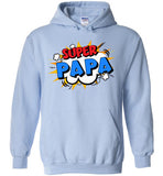 Super Papa Cartoon Bubble Retro Comic Style Funny Hoodie for Men