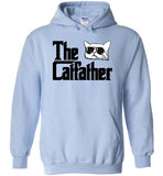 The Catfather Funny Cat Dad Hoodie Sweatshirt for Men Cat Lovers