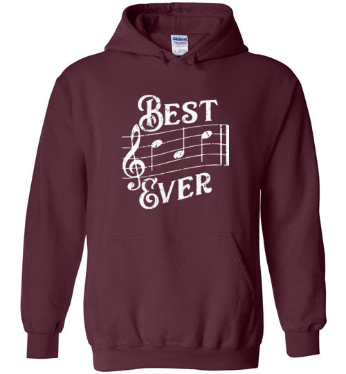 Best Dad Ever Music Notes Hoodie
