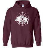 Boar Hunting Target Hoodie for Men Gift for Wild Pig Hunter