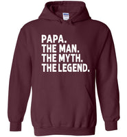 Papa The Man The Myth the Legend Pullover Hoodie