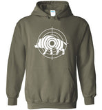Boar Hunting Target Hoodie for Men Gift for Wild Pig Hunter