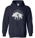 Boar Hunting Target Hoodie for Men Gift for Wild Pig Hunter