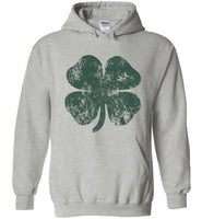 Distressed Shamrock St Patricks Day Hoodie for Men, Women and Teens