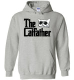 The Catfather Funny Cat Dad Hoodie Sweatshirt for Men Cat Lovers
