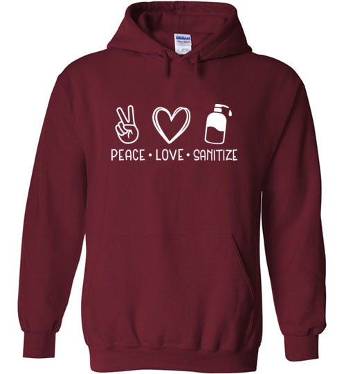 Peace Love Sanitize Unisex Hoodie