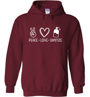 Peace Love Sanitize Unisex Hoodie