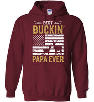 Best Buckin Papa Ever Shirt - Funny Deer Hunting Hoodie for Men