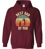 Best Dad By Par Vintage Sunset Golf Hoodie