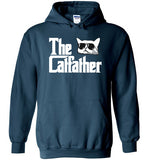 The Catfather Funny Cat Dad Hoodie Sweatshirt for Men Cat Lovers