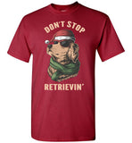 Don't Stop Retrievin' Golden Retriever Santa Hat Christmas Shirt