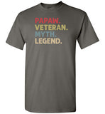 Papaw Veteran Myth Legend Shirt for Men Military Vet Grandpa